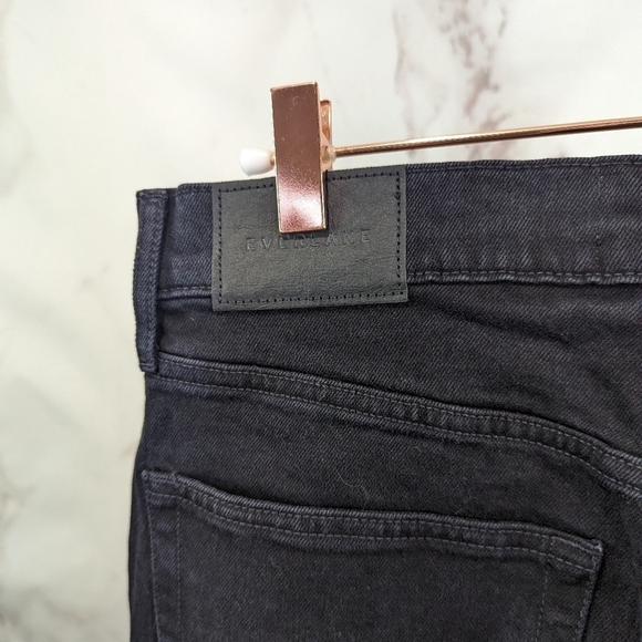 Everlane Jean The Original Cheeky Straight High Rise Coal Black Zip Denim - Picture 11 of 14